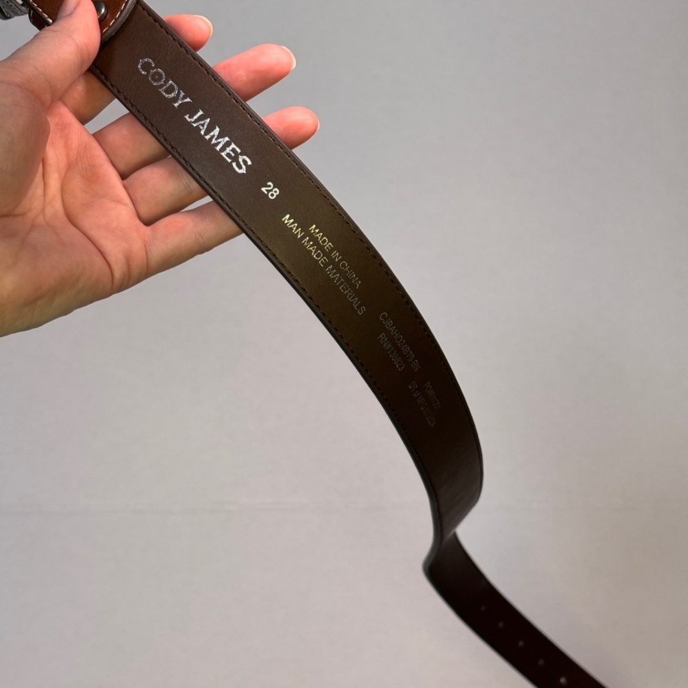 Cody James Vegan Leather Western Belt - Picture 3 of 5